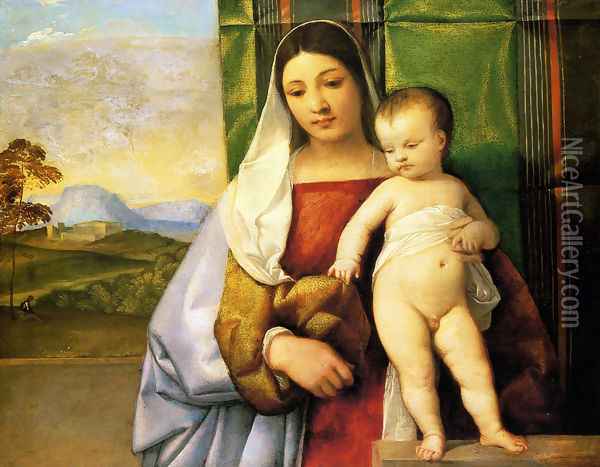 The Gipsy Madonna Oil Painting - Tiziano Vecellio (Titian)