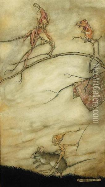 Goblins Oil Painting - Arthur Rackham