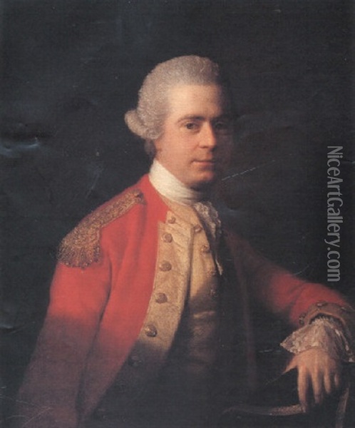 Portrait Of An Officier (brigadier-general David Wedderburn?) Oil Painting - Allan Ramsay