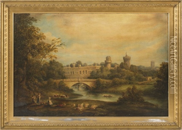 View Of Warwick Castle Oil Painting - John Glover