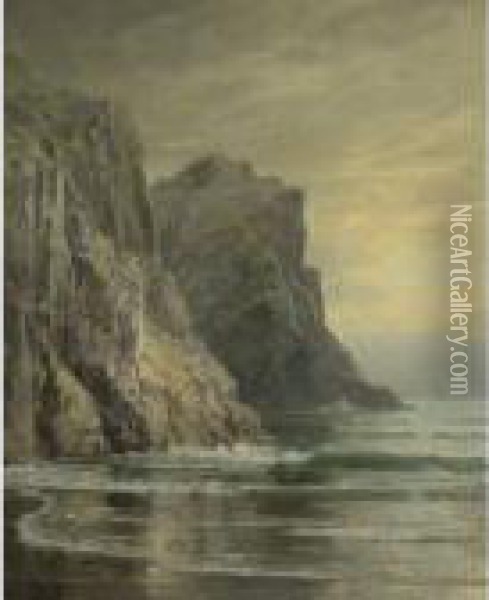 Rocky Coast Oil Painting - William Trost Richards