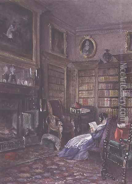 The Library, Piccadilly Oil Painting - Lady Honoria Cadogan