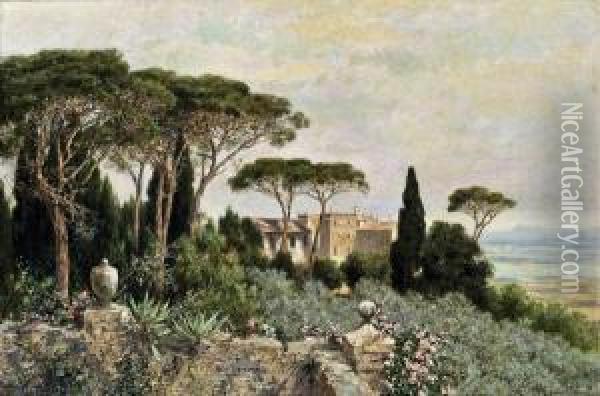 Villa Falconieri Oil Painting - Luise Von Begas-Parmentier