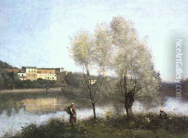 Ville d'Avray, c. 1867 Oil Painting - Jean-Baptiste-Camille Corot