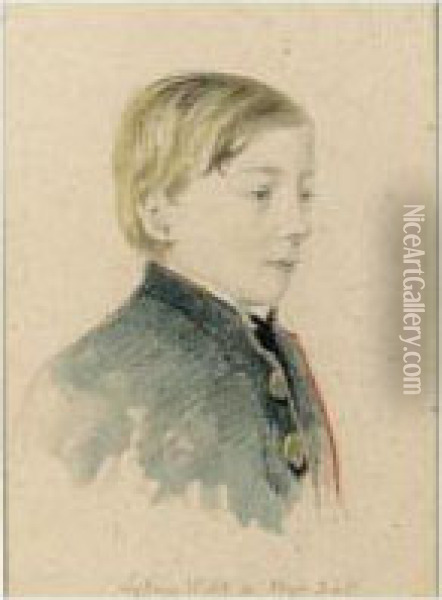 Sydney Webb, The Artist's Son, Age 13 Oil Painting - Edward Webb