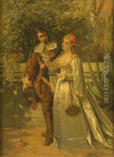 Thepearl Necklace Oil Painting - Edward Charles Barnes