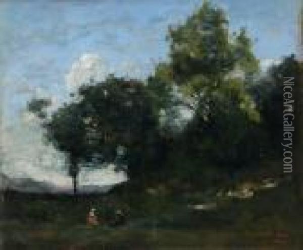 Compositio Oil Painting - Jean-Baptiste-Camille Corot