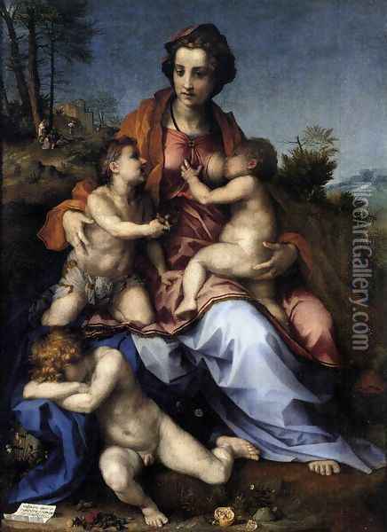 Charity 1518 Oil Painting - Andrea Del Sarto