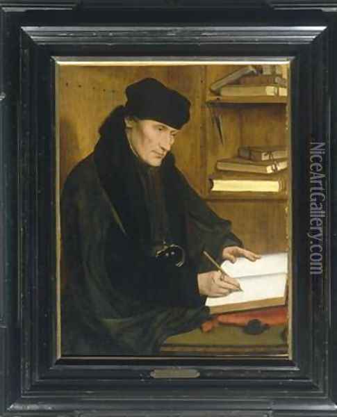 Portrait of Erasmus of Rotterdam Oil Painting - Jan Massys