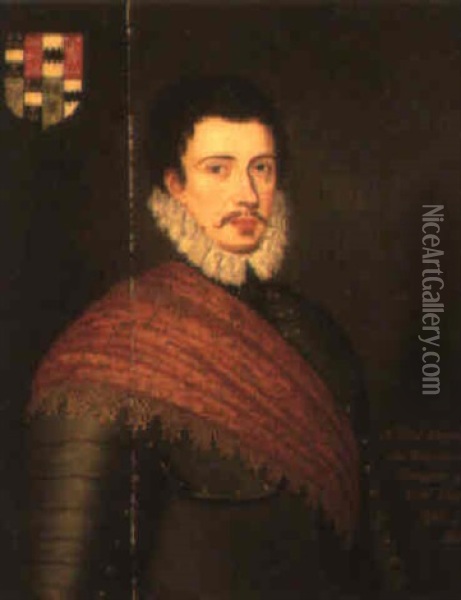 Portrait Of Sir Thomas Wenman Oil Painting - Michiel Janszoon van Mierevelt