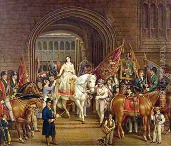 Lady Godiva Procession of 1829 Oil Painting - David Gee