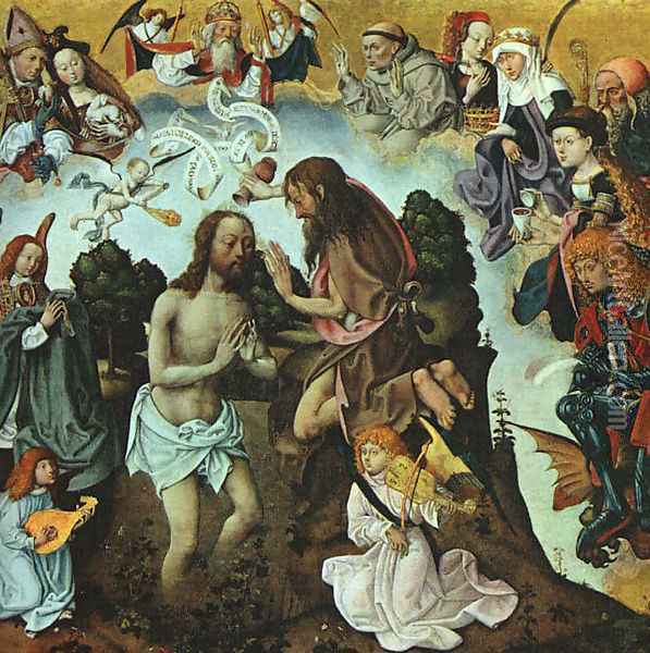 The Baptism of Christ 1500 Oil Painting - Master Of The St. Bartholomew Altarpiece