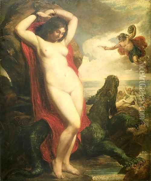 Andromeda and Perseus Oil Painting - William Etty