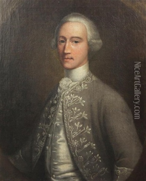 Portrait Of Jonathan Ryth Esq. Oil Painting - Arthur Devis