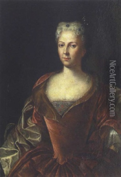 Portrat Einer Vornehmen Dame Oil Painting - Jean Antoine Laurent