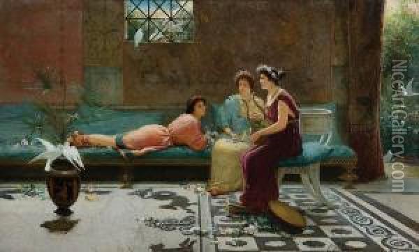 A Pompeiian Love Song Oil Painting - Eduardo Forti
