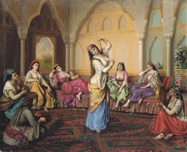 The Dance Oil Painting - Emmerich Alexius Swoboda von Wikingen