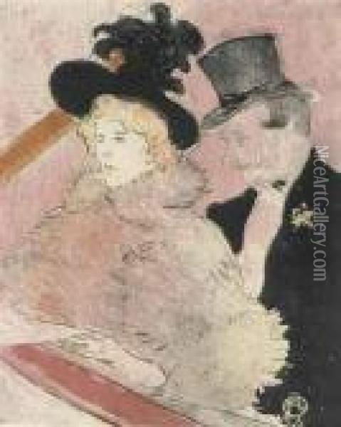 Au Concert Oil Painting - Henri De Toulouse-Lautrec