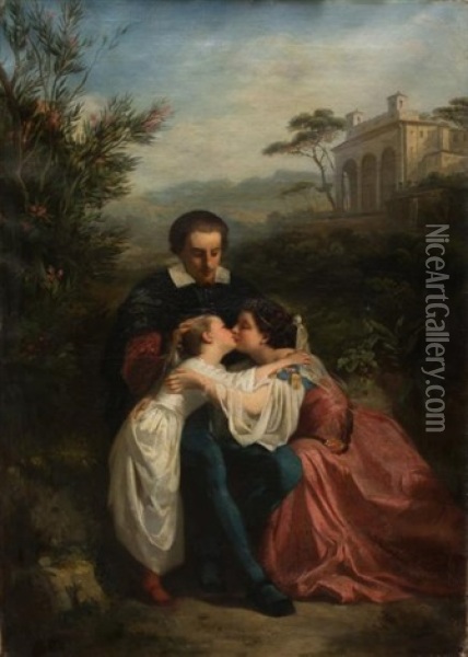 Le Baiser Maternel Oil Painting - Joseph Caraud
