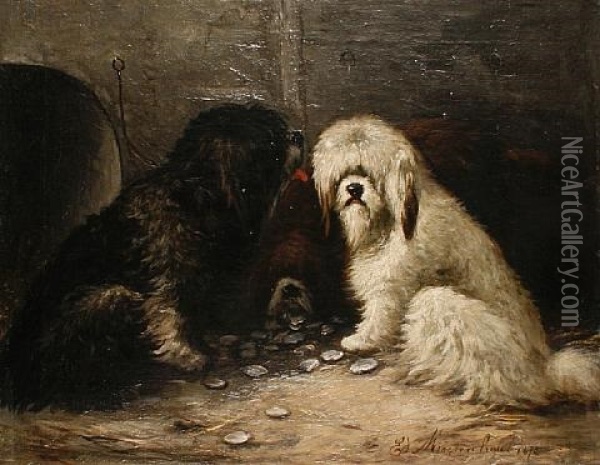 Three Of A Kind Oil Painting - Edouard-Joris Moerenhout