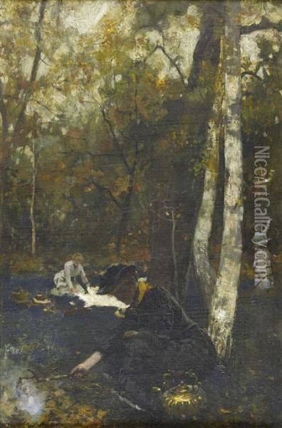 The Picnic Oil Painting - John Robertson Reid