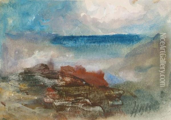Coastal Landscape Oil Painting - Hercules Brabazon Brabazon