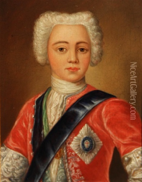 A Portrait Of Prince Charles Edward Stuart Oil Painting - Antonio David