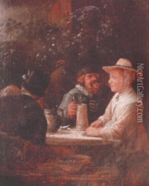 I Vardshustradgarden Oil Painting - Joos van Craesbeeck