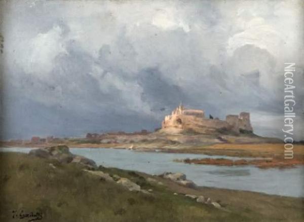 Vue De Fos-sur-mer Oil Painting - Joseph Garibaldi