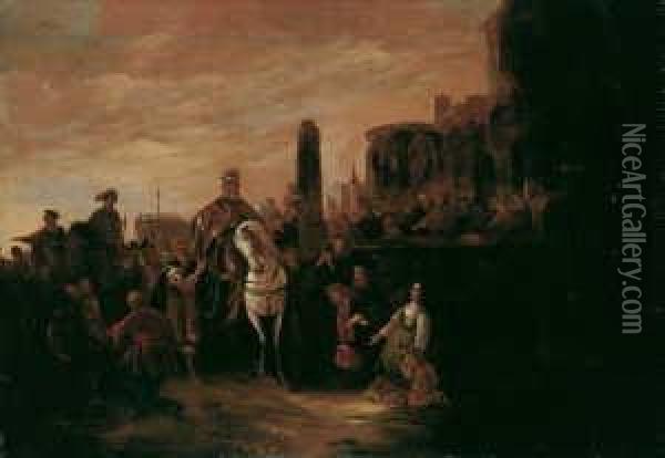 Der Triumph Des Mardochai. Oil Painting - Jacob Willemsz de Wet the Elder