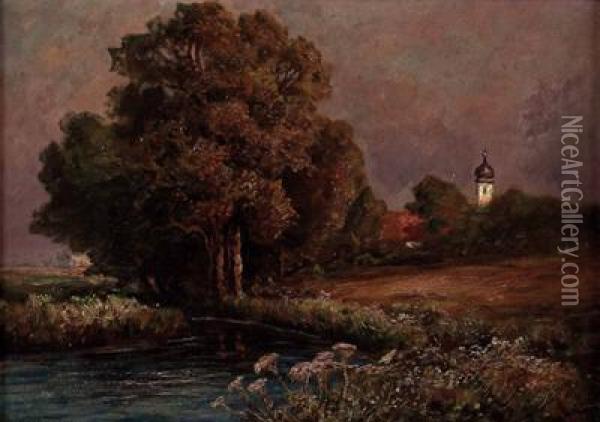 Abendstimmung Oil Painting - Franz Reder-Broily