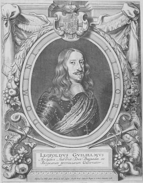 Portrait of Archduke Leopold Wilhelm of Austria 1614-1662 Oil Painting - Anselmus van Hulle