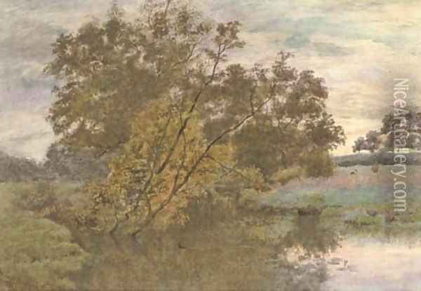A summer evening Oil Painting - Wilmot, R.W.S. Pilsbury