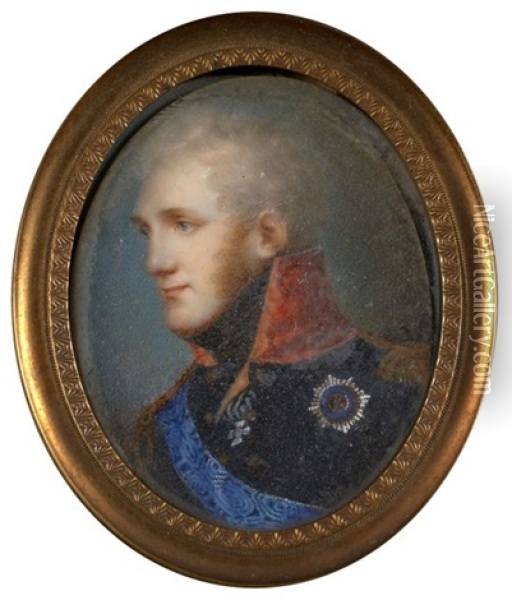 Portrait D'alexandre Ier De Russie Oil Painting - Domenico Bossi