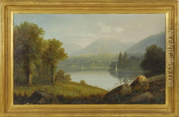 Hudson River School Landscape Oil Painting - George Gunther Hartwick