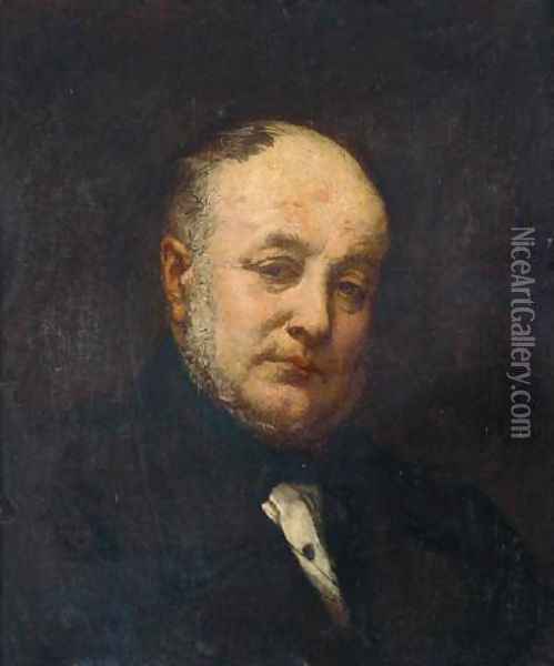Portrait de l'Architecte Emile Gilbert (Portrait of the Architect Emile Gilbert) Oil Painting - Thomas Couture