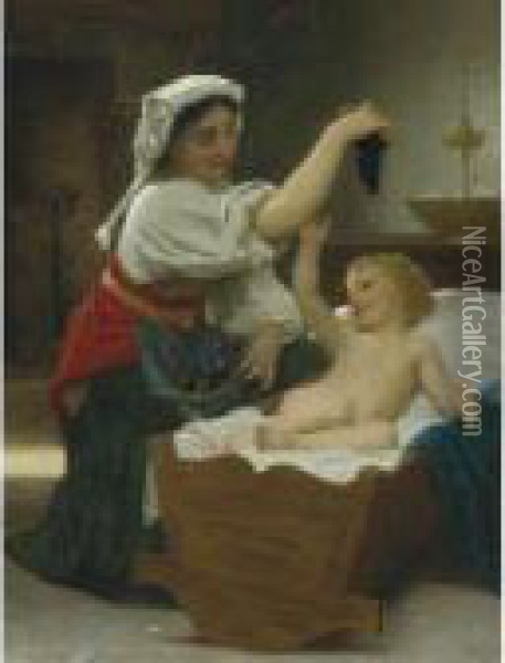 La Grappe De Raisin Oil Painting - William-Adolphe Bouguereau
