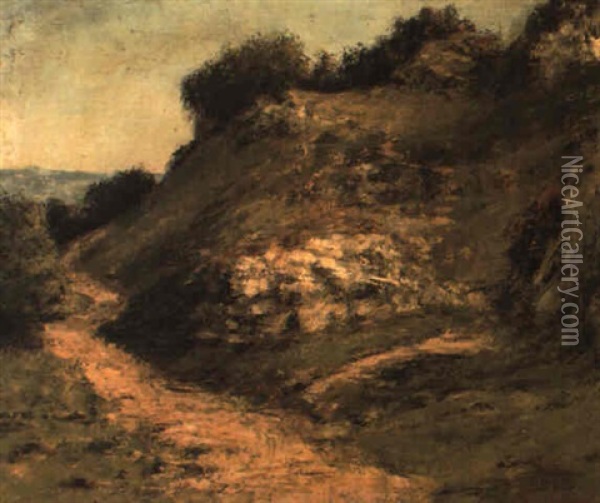 Sentier Dans Les Rochers Oil Painting - Gustave Courbet
