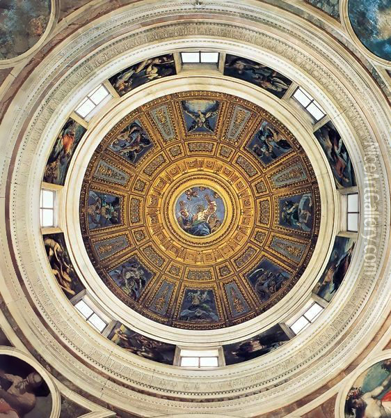 Dome of the Chigi Chapel Oil Painting - Raphael