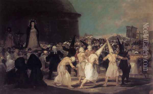 A Procession of Flagellants Oil Painting - Francisco De Goya y Lucientes