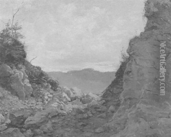 Landschaft In Sudfrankreich Oil Painting - Adolf Humborg