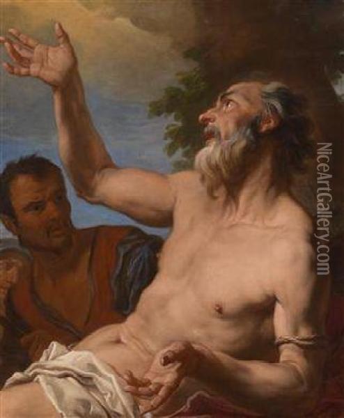 Saint Bartolomew Oil Painting - Antonio Molinari
