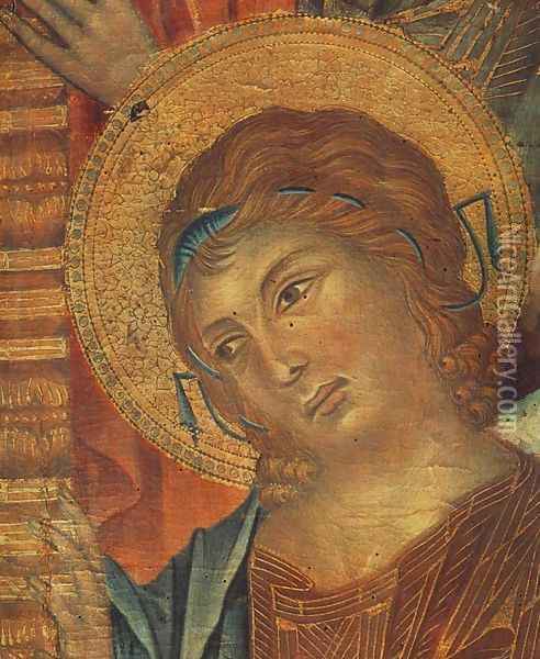 The Madonna in Majesty (Maestà) [detail #2] Oil Painting - (Cenni Di Peppi) Cimabue