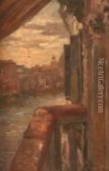 Balcony Over Venice Oil Painting - Ferdinand Victor Leon Roybet