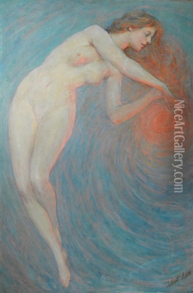 Nude With Orbit Oil Painting - Robert Reid