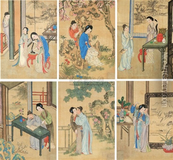 Figure (album W/12 Works) Oil Painting -  Wu Kuan