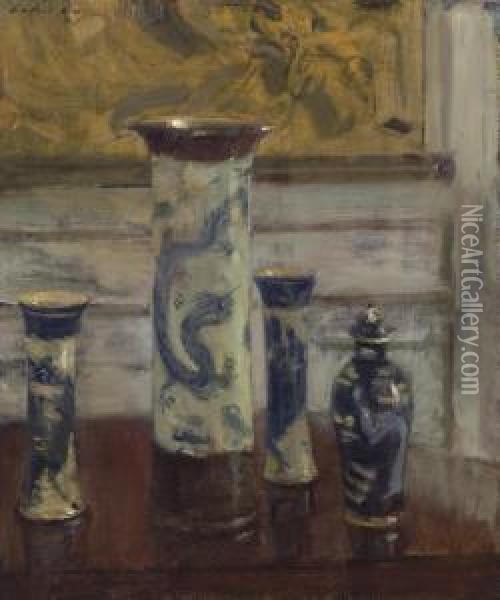 The Vases Oil Painting - Walter Gay