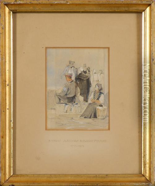 Woman With Basket On Curb Oil Painting - Joseph Mallord William Turner