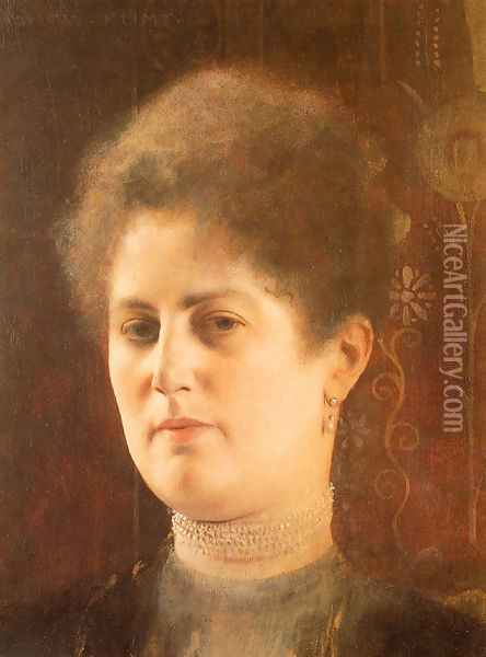 Portrait of a Lady Oil Painting - Gustav Klimt
