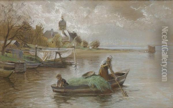 Am Ufer Der Fraueninsel Oil Painting - Karl Raupp